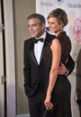 George Clooney & Stacy Keibler Royalty Free Stock Photo