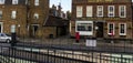 George & Devonshire pub at historic buildings on Burlington line street . Chiswick, London Royalty Free Stock Photo