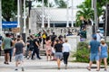 George Floyds death by police brutality protest Black Lives Matter at Downtown Miami FL USA