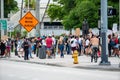 George Floyds death by police brutality protest Black Lives Matter at Downtown Miami FL USA Royalty Free Stock Photo