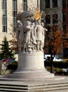 Memorial statue in city centre