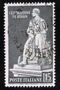George Gordon Noel Byron in an old Italian postage stamp