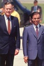 George H. W. Bush,carlos saul menen ,president argentina Royalty Free Stock Photo