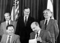 George H.W. Bush and Shimon Peres Foster American-Israeli Diplomacy