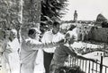 Tamar Kollek, Teddy Kollek, George HW Bush & Barbara Bush in Jerusalem in 1986 Royalty Free Stock Photo