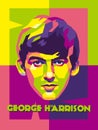 George Harrison vector portrait illustration