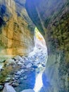 George River cliffs rocks pool