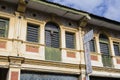 George Town, Malaysia, December 19 2017: Facade of the old building Royalty Free Stock Photo