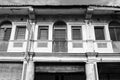 George Town, Malaysia, December 19 2017: Facade of the old building in Penang Royalty Free Stock Photo