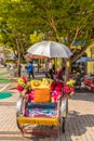 A colourful tuktuk in George Town malaysia