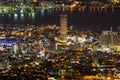 George Town Penang Malaysia Aerial View at Night Royalty Free Stock Photo