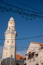 Acheh Mosque under blue sky.