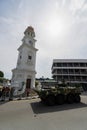 Tank move at Jubilee clock tower during Independence day