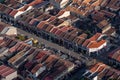 Aerial view Penang city and old town.