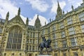 George V monument and Westminster Abbey, London, England Royalty Free Stock Photo