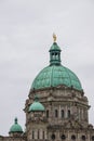 George Vancouver statue on Parliament Building, Victoria, Canada Royalty Free Stock Photo