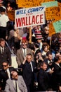 George Wallace campaigns for President in 1968.