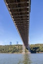 George Washington Bridge over the Hudson River at Fort Lee, New Jersery Royalty Free Stock Photo