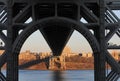 George Washington Bridge from below Royalty Free Stock Photo