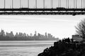 George Washington Bridge from Fort Lee Historic Park Royalty Free Stock Photo