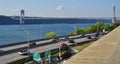 The George Washington Bridge (GWB) linking New Jersey and New York Royalty Free Stock Photo