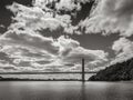 George Washington Bridge and Hudson River. New York City Royalty Free Stock Photo