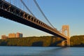 George Washington Bridge at sunrise. Royalty Free Stock Photo