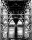 George Washington Bridge unique perspective Royalty Free Stock Photo