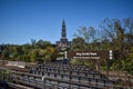 George Washington Masonic Temple as seen from the King Street - Old Town WMATA Metro Station