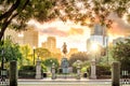 George Washington monument in Public Garden Boston Massachusetts