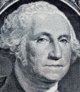 George Washington on one dollar bill Royalty Free Stock Photo