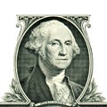 George Washington on one dollar Royalty Free Stock Photo