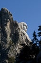 George Washington`s head on Mount Rushmore in the day time