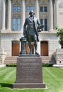 George Washington sculpture at the Indiana Statehouse Royalty Free Stock Photo