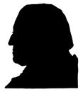 George Washington - Silhouette, vintage illustration Royalty Free Stock Photo