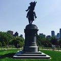 George Washington Statue on Boston Common Royalty Free Stock Photo