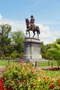 George Washington Statue in Boston Public Garden. Boston, Massachusetts, USA Royalty Free Stock Photo