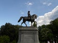 George Washington Statue, Boston Public Garden, Boston, Massachusetts, USA Royalty Free Stock Photo