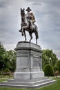 George Washington statue in Boston public garden during the Bruins playoff