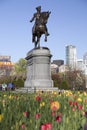 George Washington Statue in Boston Public Garden Royalty Free Stock Photo