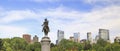 George Washington statue and Boston skyline
