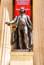 George Washington statue in front of the Federal Hall National Memorial in lower Manhattan Manhattan Royalty Free Stock Photo