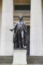 George Washington Statue in the front of Federal Hall in New York City Royalty Free Stock Photo