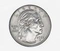 George Washington on 2022 United States quarter dollar coin Royalty Free Stock Photo