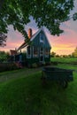 Dutch rural house sunset landscape