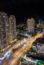 Georgetown city, Malaysia - December 17, 2023: Aerial night view of architecture in Georgetown city, Penang, Malaysia Royalty Free Stock Photo