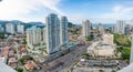 Georgetown city, Malaysia - December 17, 2023: Aerial view of architecture in Georgetown city, Penang, Malaysia Royalty Free Stock Photo