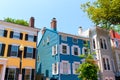 Georgetown historical district facades Washington Royalty Free Stock Photo