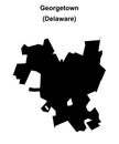 Georgetown outline map Royalty Free Stock Photo