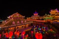 Kek Lok Si temple light up with colorful lantern at night. Royalty Free Stock Photo